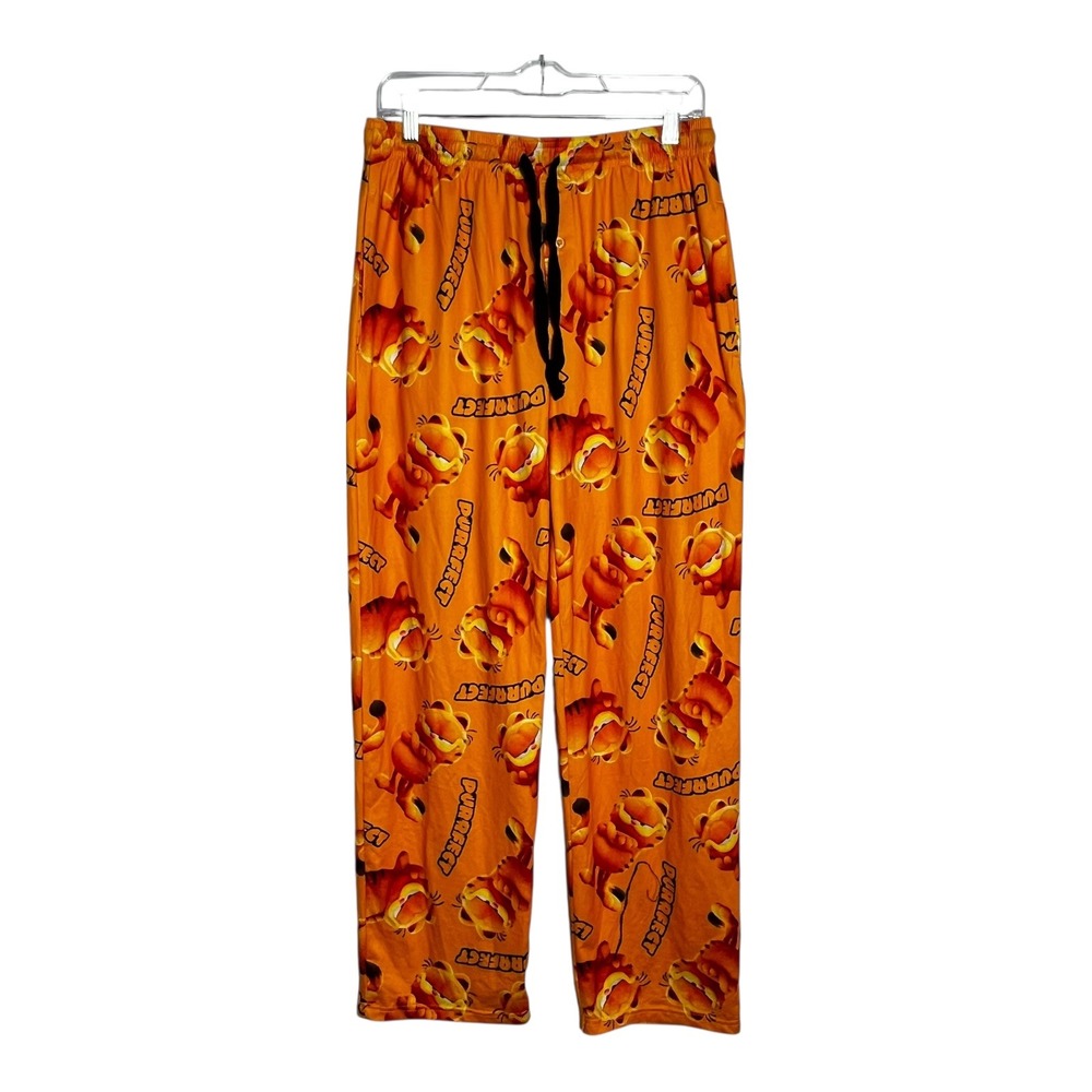 The Garfield Movie 2024 Mens Sleep Pants Orange Purrfect All Over Print Small‎